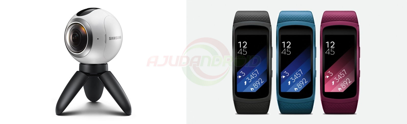 Samsung traz ao Brasil sua pulseira inteligente Gear Fit 2 e a câmera Gear 360