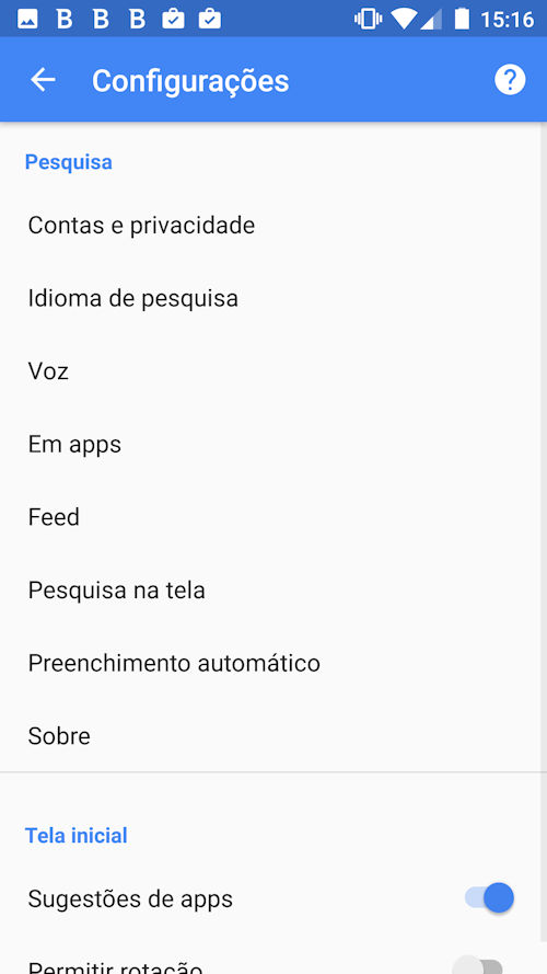 Pesquisa Em apps