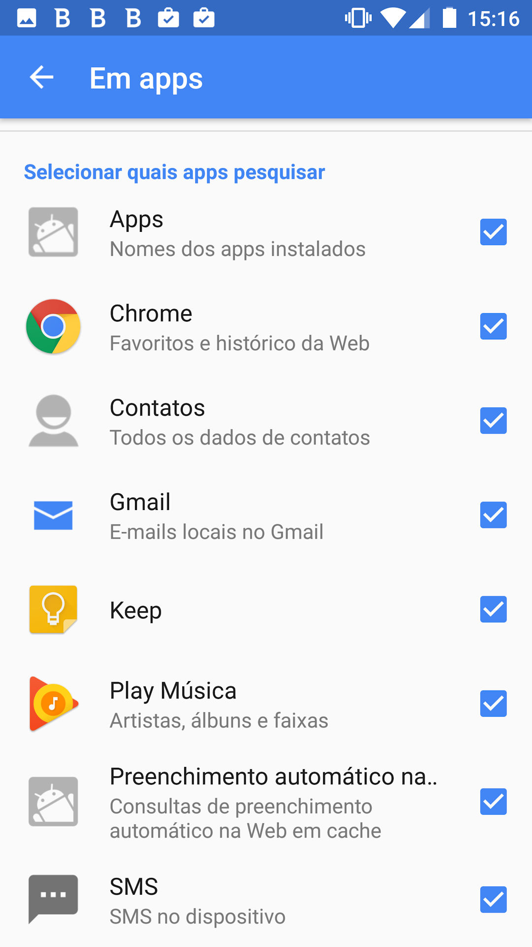 Pesquisa Em apps