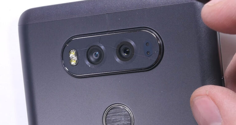 LG V20 vidro da câmera quebrada