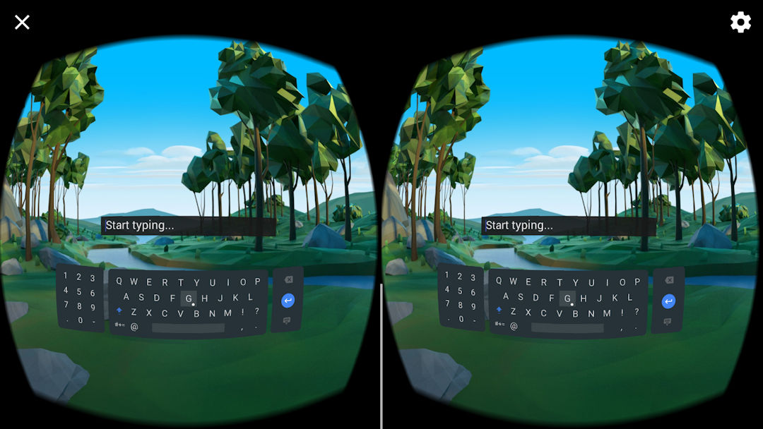 Teclado Google realidade virtual