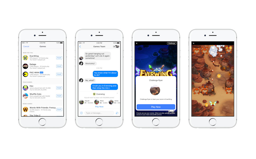 Facebook Messenger jogos