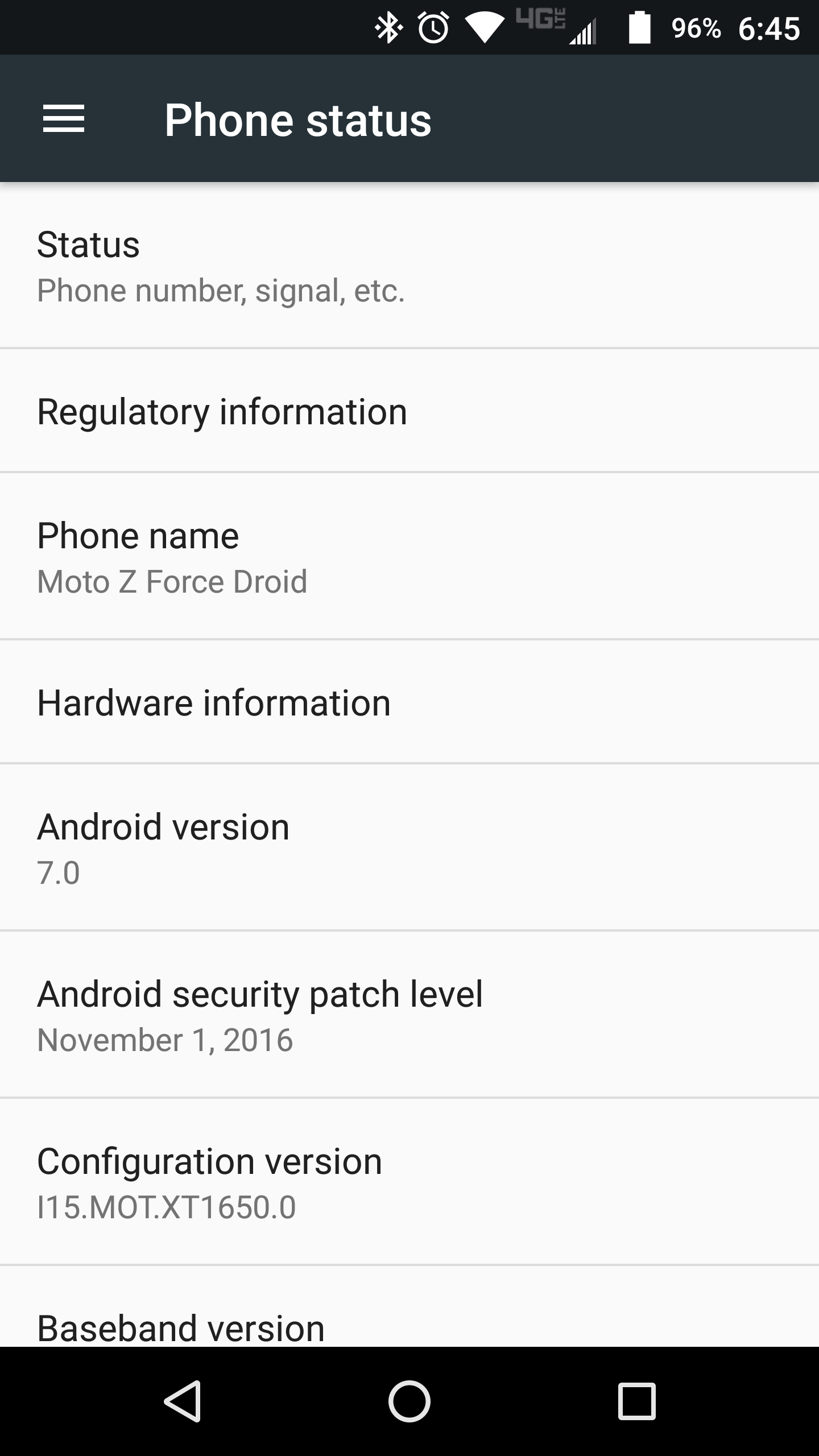 Moto Z Force Droid Android 7.0 Nougat