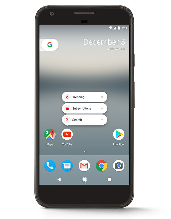 Android 7.1.1 Nougat atalhos