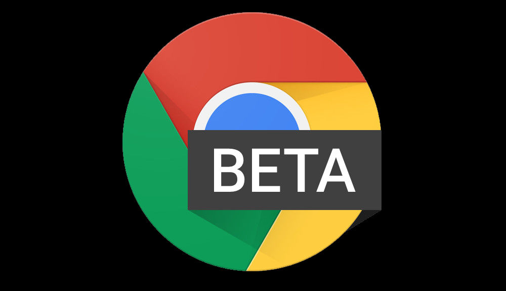 logo do Chrome Beta na cor preto