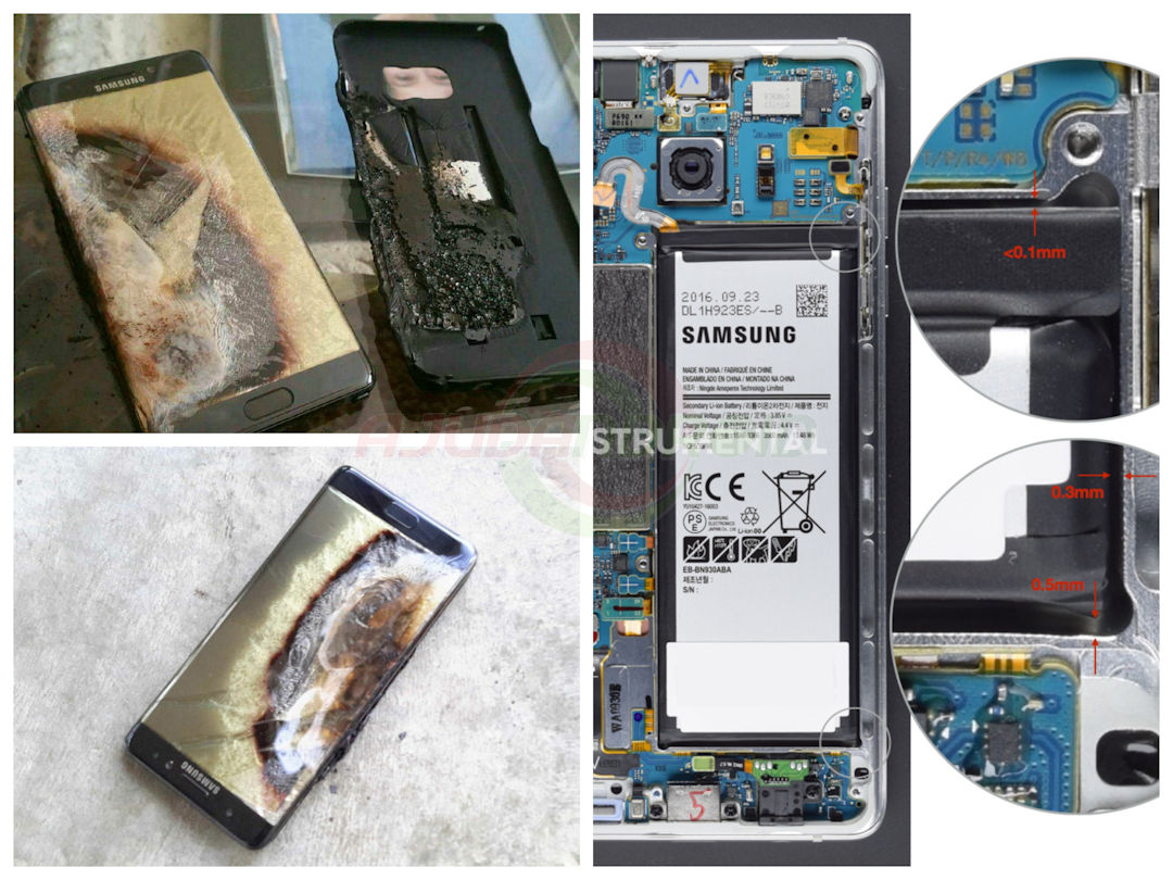 Galaxy Note 7 espaço da bateria