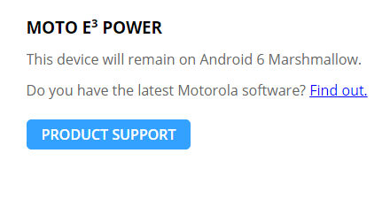 Moto E 2016 Android 7.0 Nougat