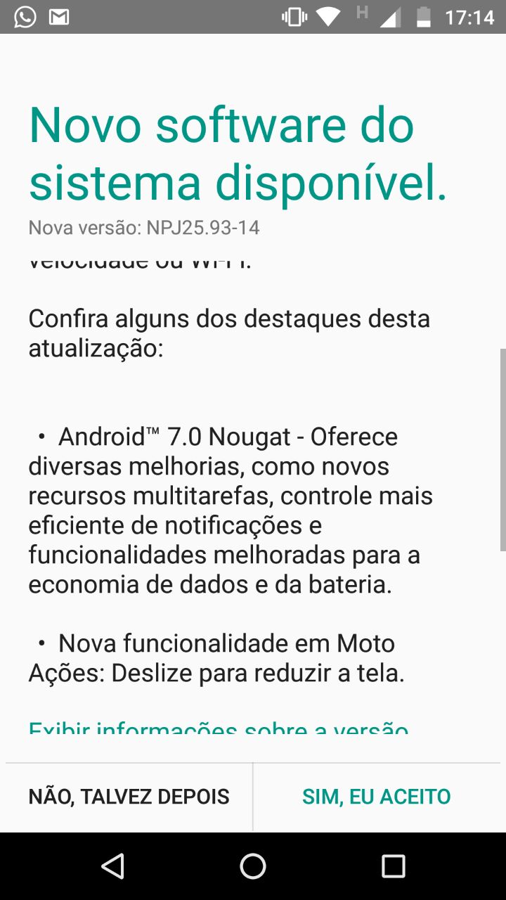 Moto G4 e Moto G4 Plus Android 7.0 Nougat