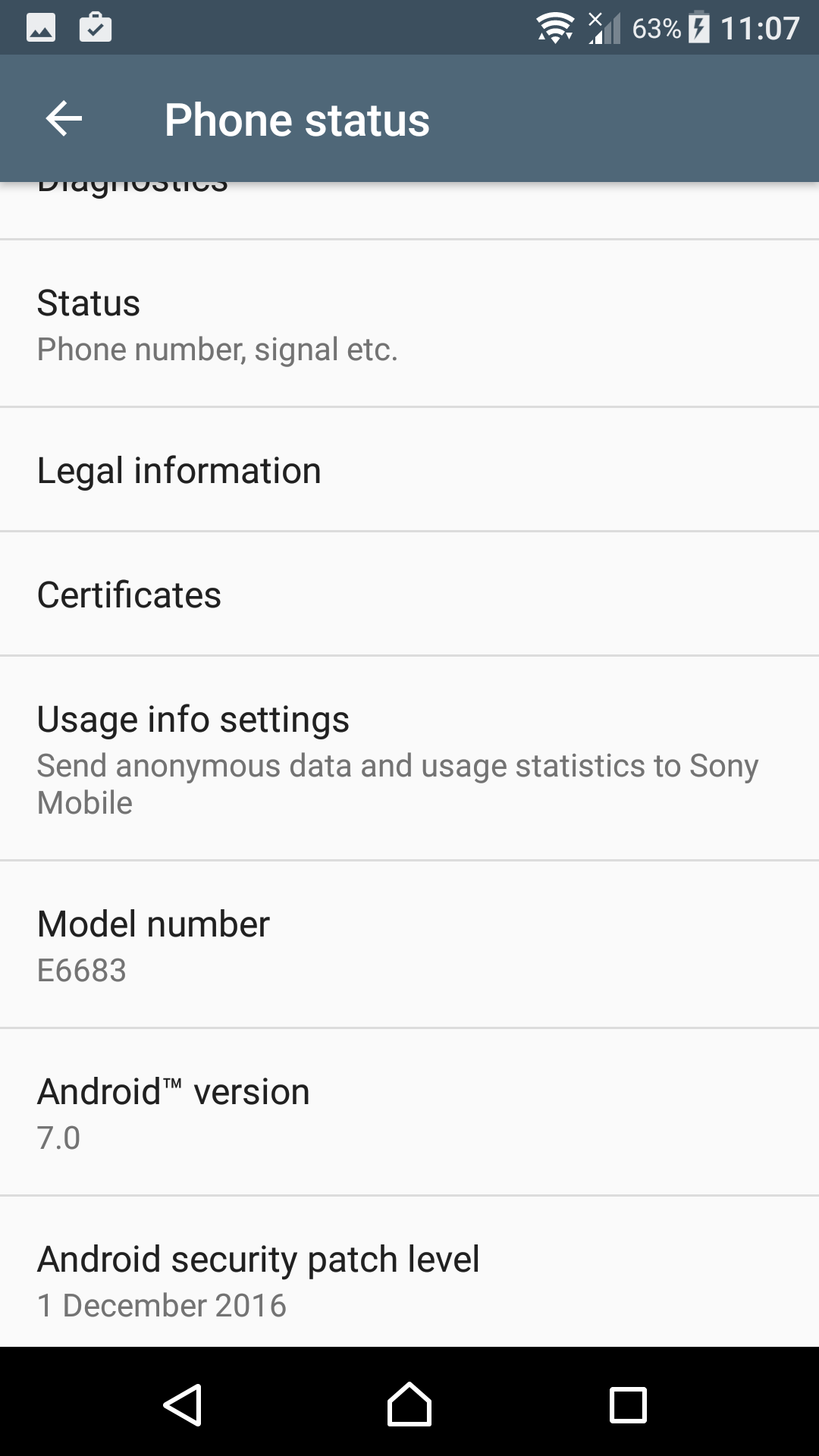 Xperia Z5 Android 7.0 Nougat