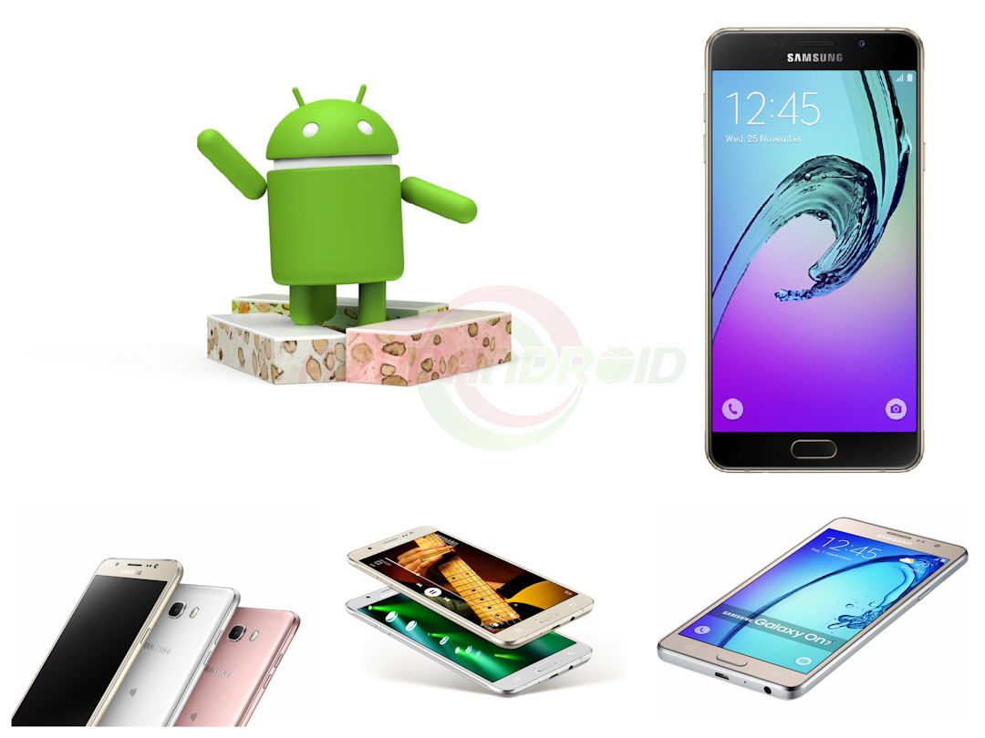 Samsung Turquia revela que Galaxy J5, J7, A3, A5, A7 e On7 serão atualizados para o Android 7.0 Nougat
