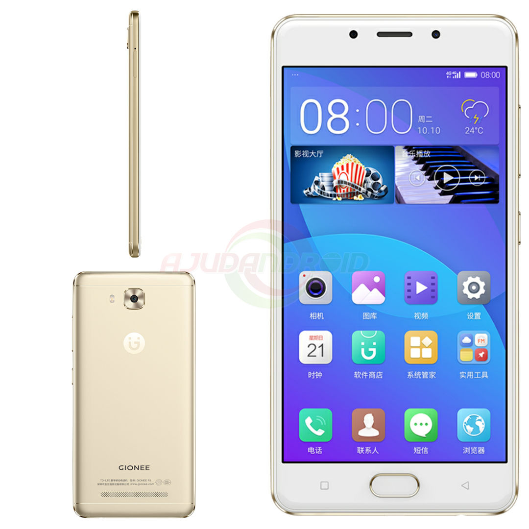 Gionee F5 possui tela de 5.3 polegadas, processador de 8 núcleos, 4GB de RAM e bateria de 4000mAh