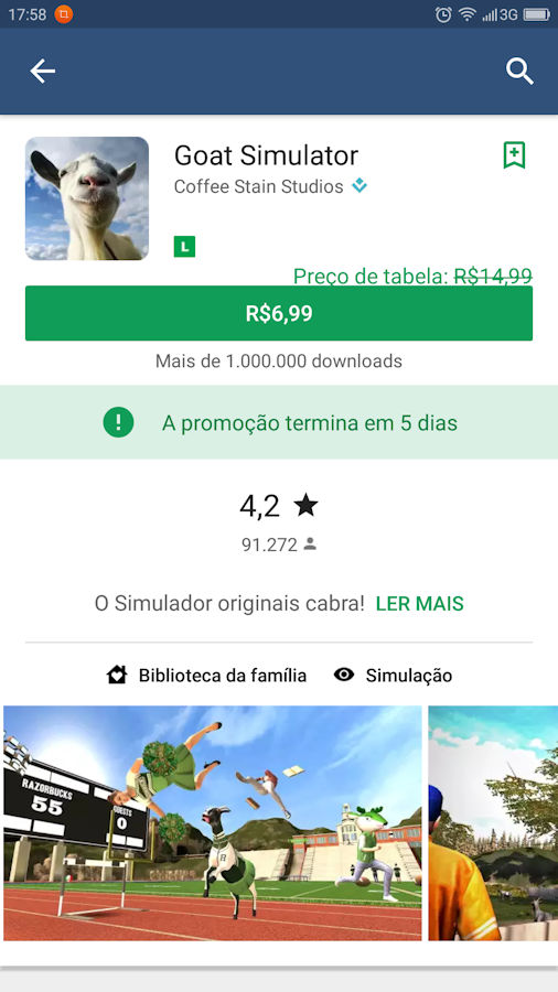 Google Play valor e data das promoções