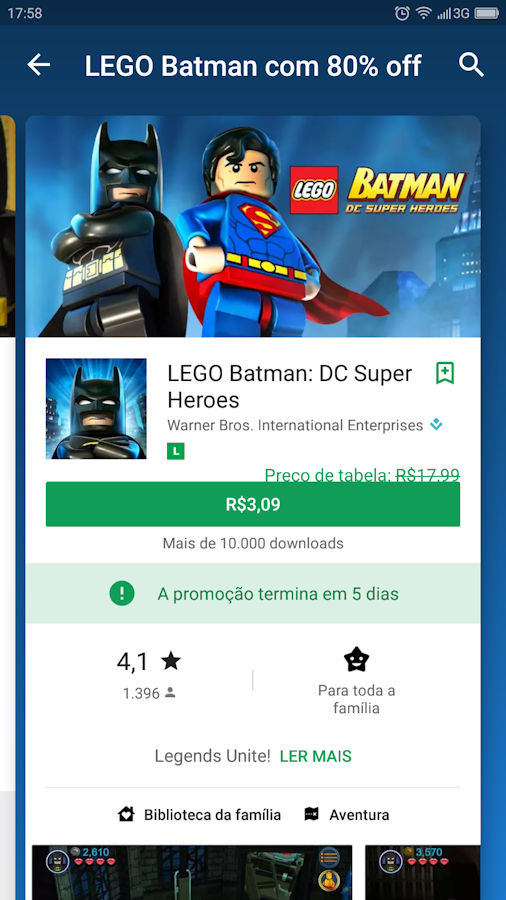 Google Play valor e data das promoções