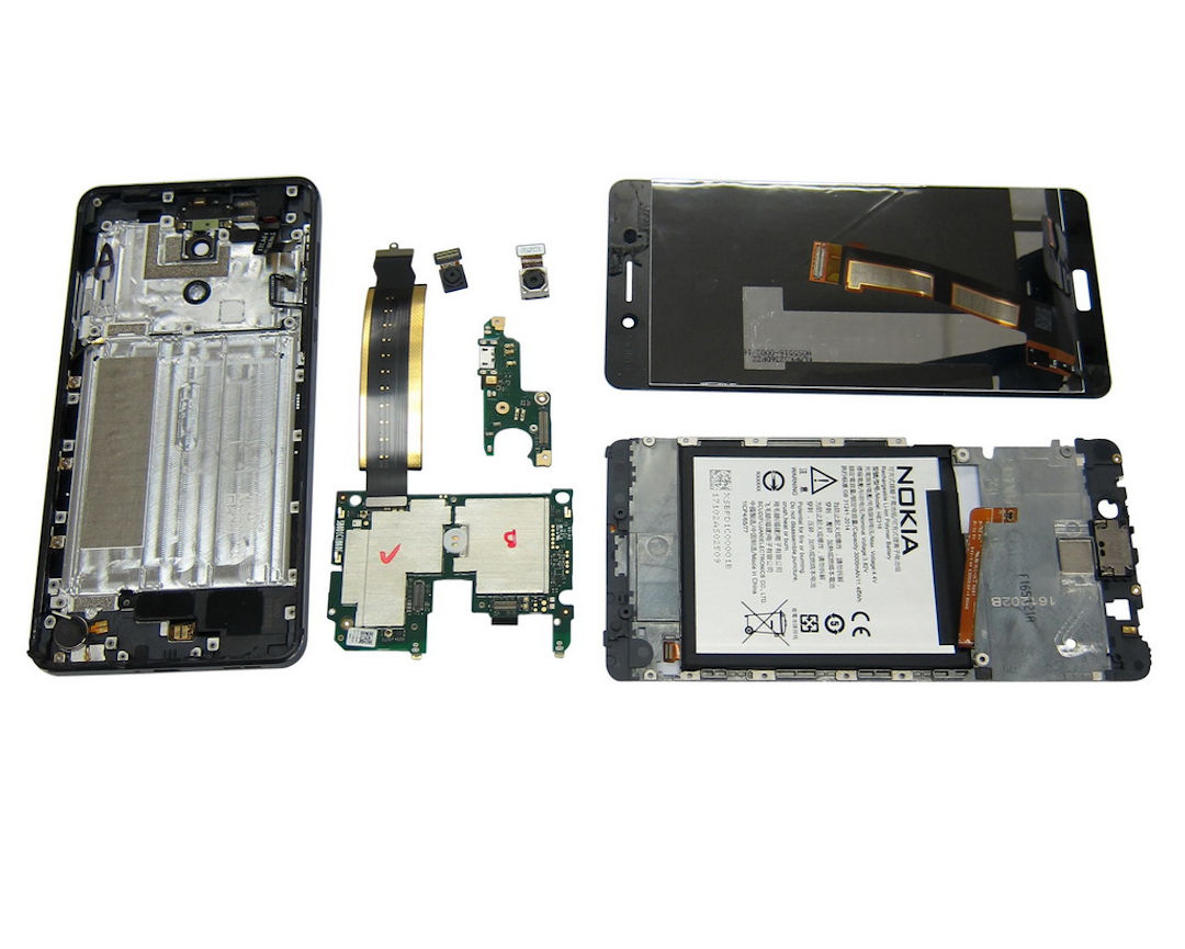Desmontagem do Nokia 6 mostra que realmente fabricante está usando peças de qualidade