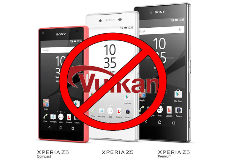 Xperia Z5 Vulkan não funciona