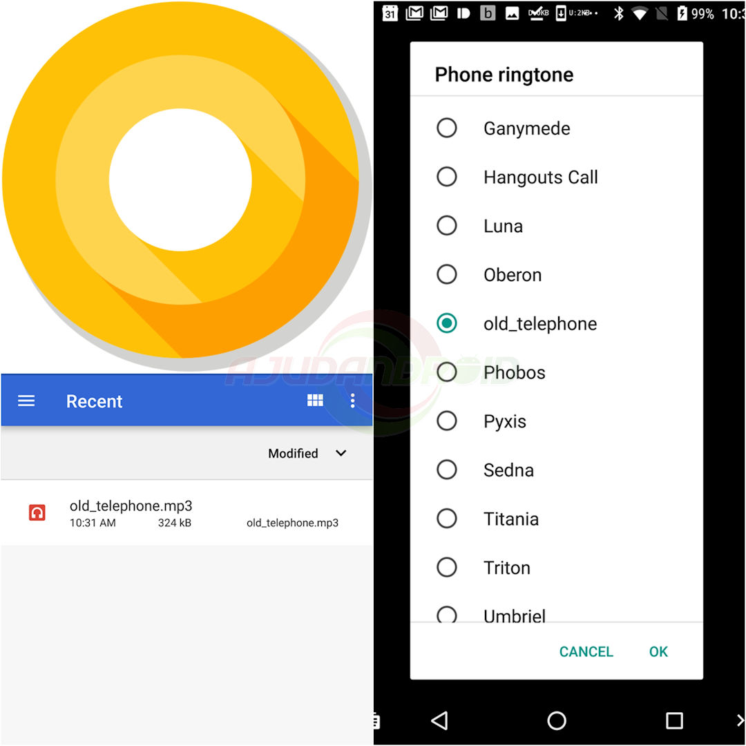 Android O permite que você use toques personalizados e músicas como toque ou alarme facilmente