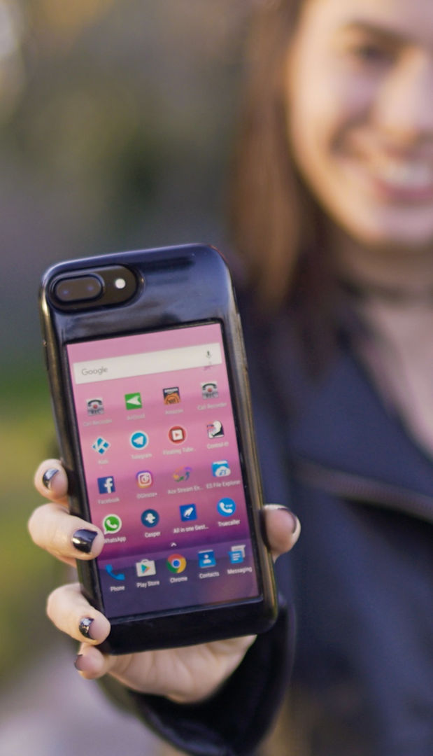 Capa de iPhone, Eye é um smartphone com sistema Android e hardware independente