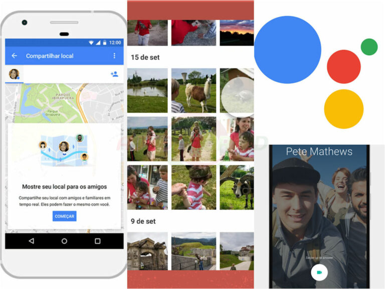 Google Maps, Google Fotos, Google Assistente e Google Duo