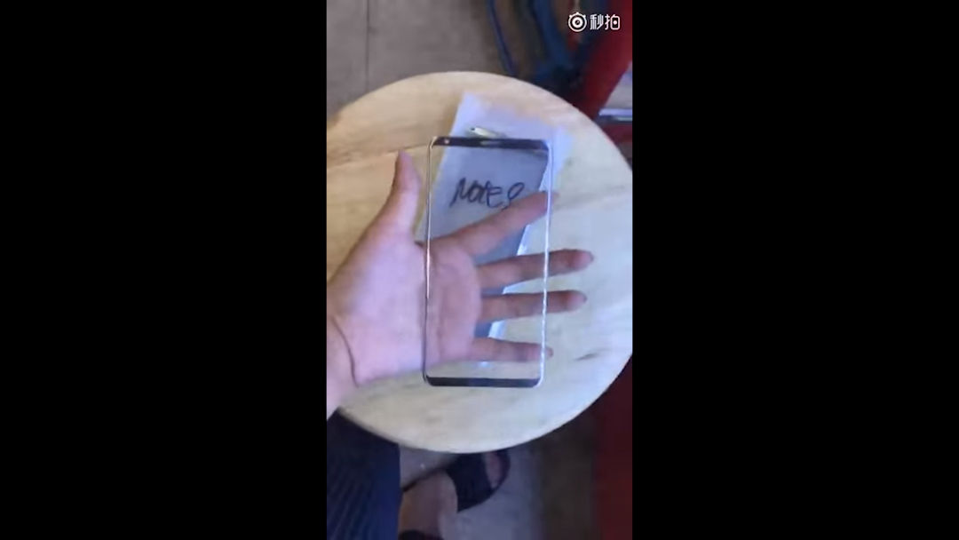 Galaxy Note 8 painel frontal