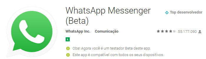 WhatsApp falso aplicativo na loja Google Play