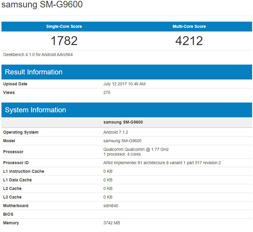 Benchmark SM-G9600