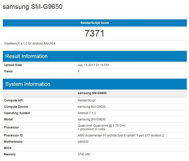 Benchmark SM-G9650