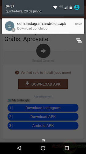 Instalando APK no Android