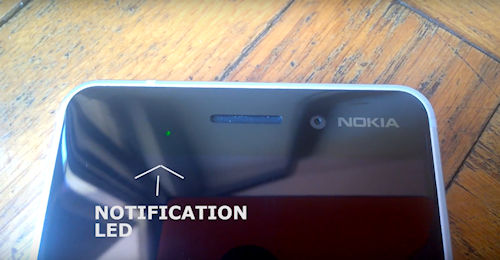 Nokia 6 luz de LED da notificação