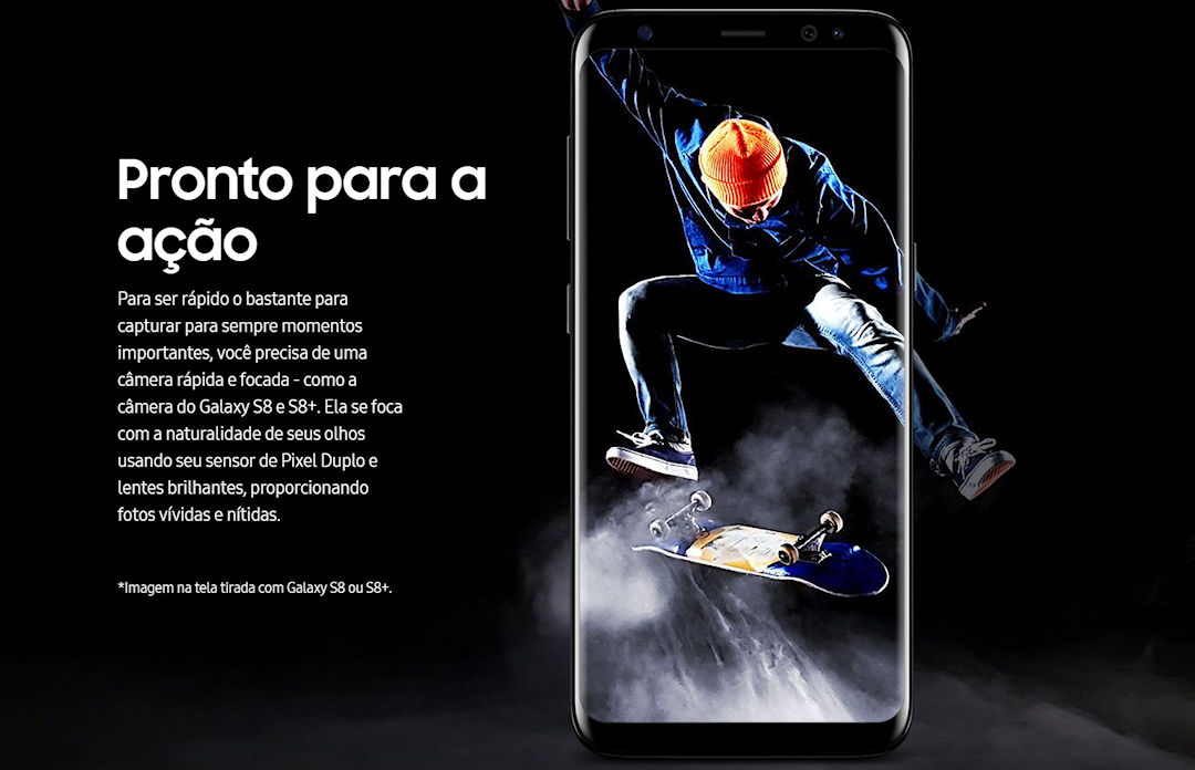 Samsung lança pequenos vídeos para mostrar recursos de câmera do Galaxy S8