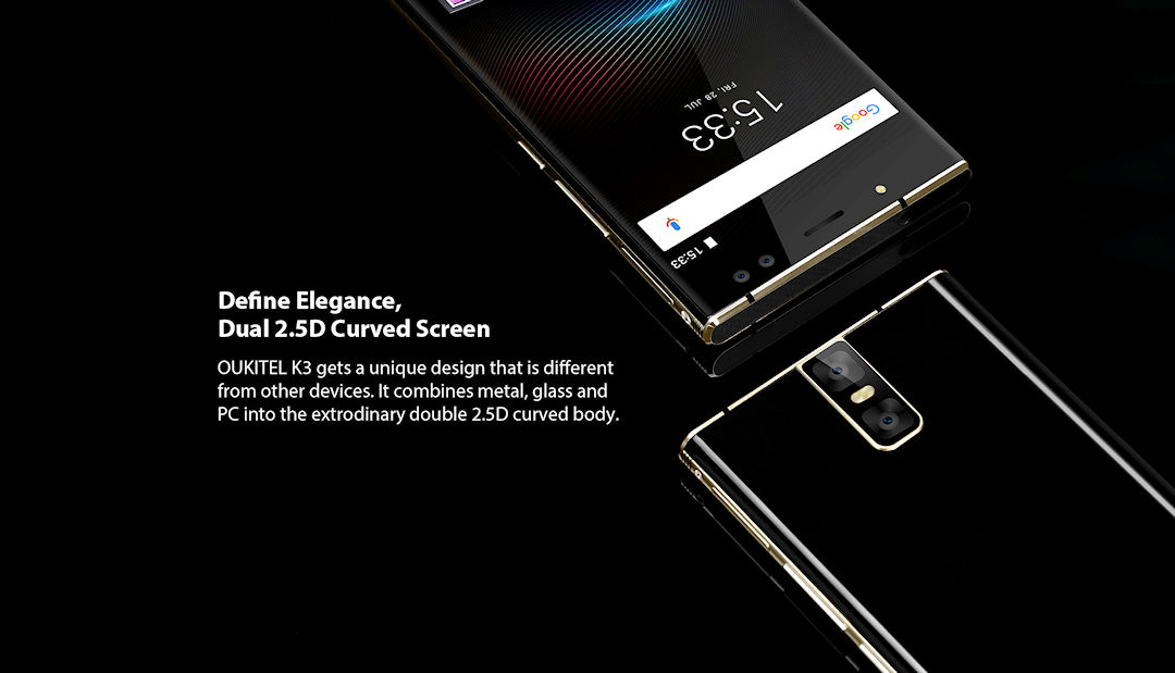 Oukitel K3 é anunciado com bateria de 6000mAh, 4 câmeras e 4GB de RAM