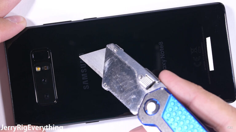 Galaxy Note 8 teste de resistência