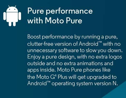 Moto G4 Plus Android Oreo