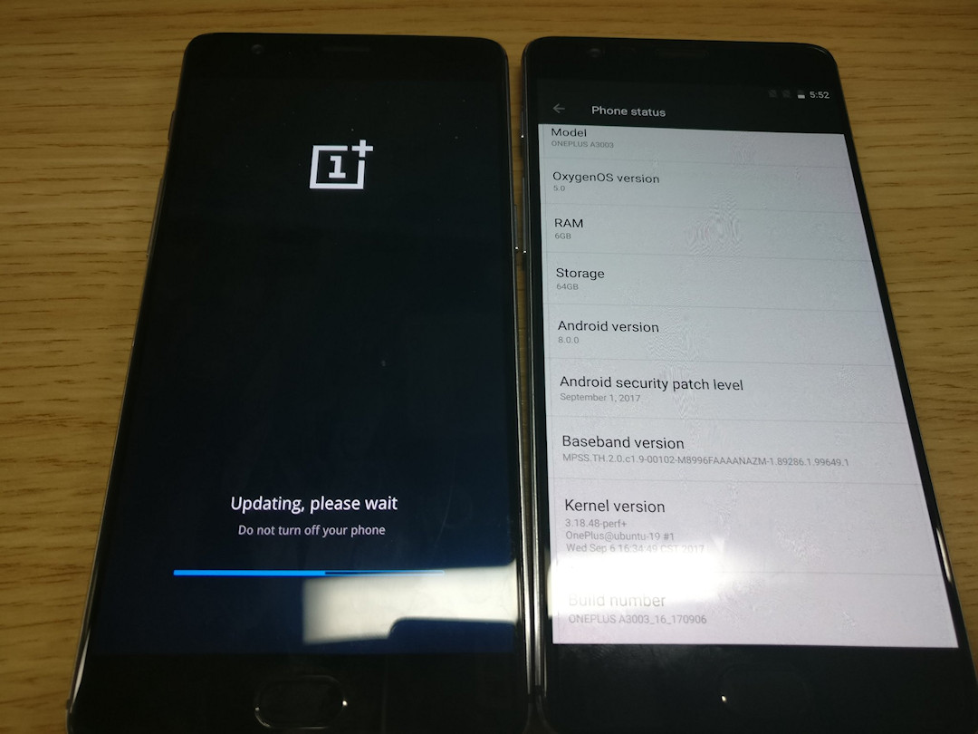 OnePlus 3 Oreo