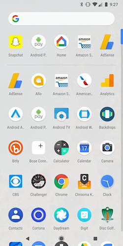 Google Pixel 2 tema escuro e claro