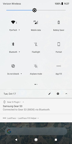 Google Pixel 2 tema escuro e claro