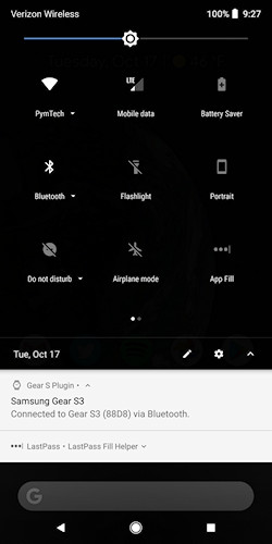 Google Pixel 2 tema escuro e claro