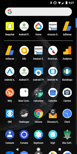 Google Pixel 2 tema escuro e claro