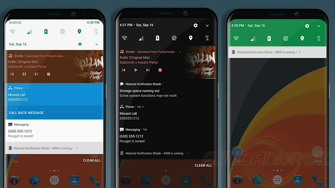 Material Notification Shade