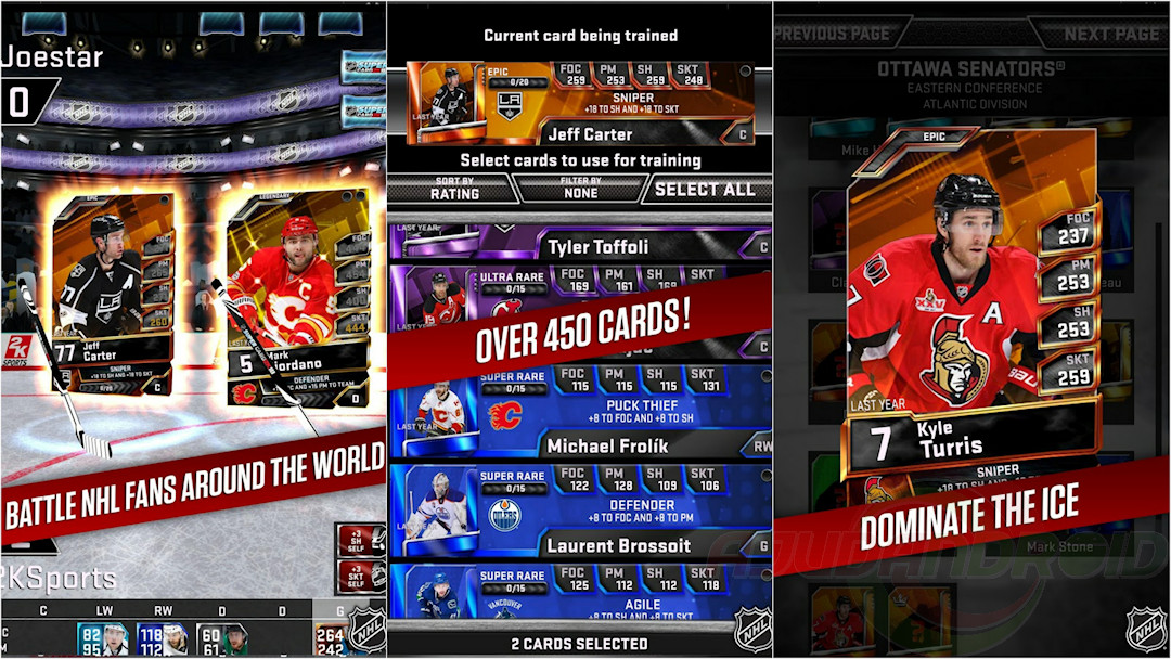 Hóquei no gelo tem jogo de cartas NHL SuperCard 2K18 lançado para o Android