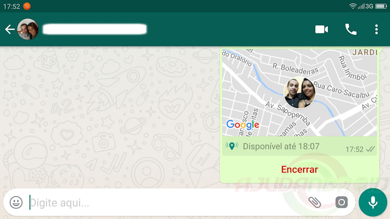 Whatsapp compartilhamento de localização