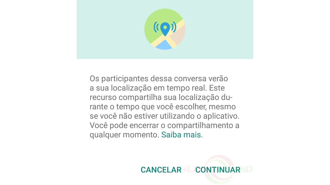 Whatsapp compartilhamento de localização