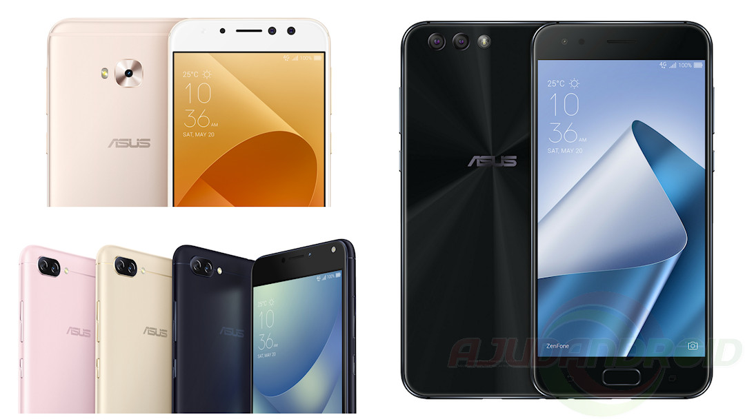Zenfone 4, Zenfone 4 Selfie, Zenfone 4 Selfie Pro e Zenfone 4 Max