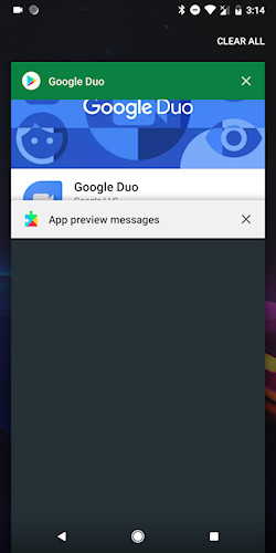 Google Duo sem app no Google Play Services