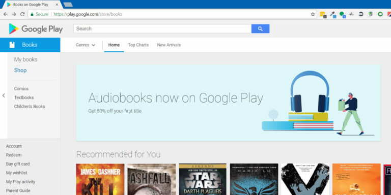 Google Play Audiolivros
