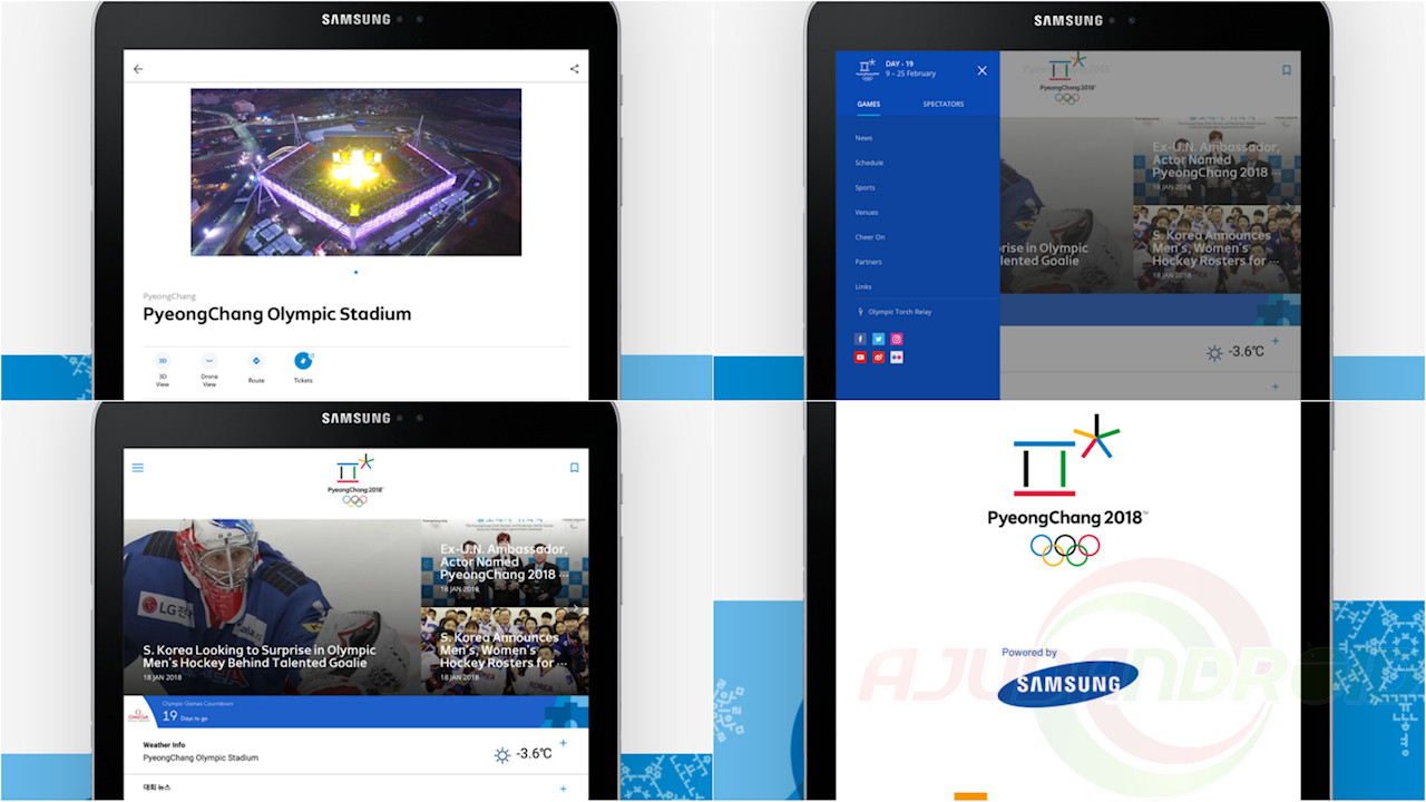 Samsung lança aplicativo oficial da Olimpíadas de Inverno 2018 para o Android