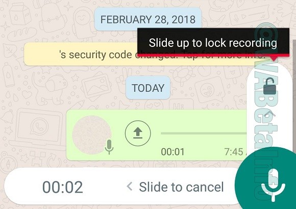 Whatsapp gravando áudio sem segurar botão