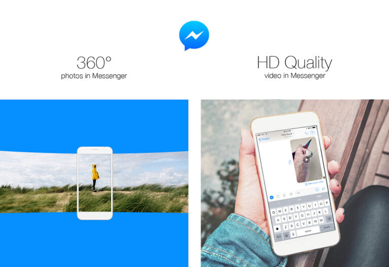Facebook Messenger fotos em 360 graus e vídeos em HD