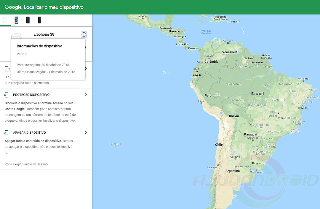 Localizar meu dispositivo