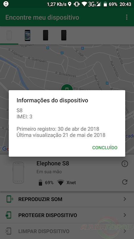 Localizar meu dispositivo