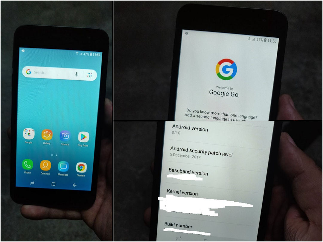 Galaxy J2 2018 que pode chegar com Android Go aparece em imagens com a Samsung Experience